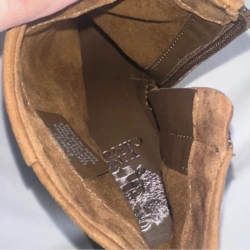Vince Camuto Grasem Vintage Brown Pointed Toe Western Ankle Boots Women’s US 6.5